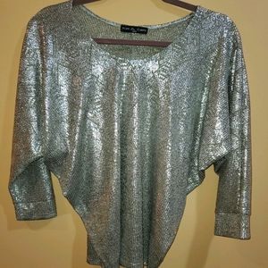 Kim & Cami Silver Top